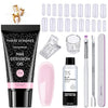 GV458 THR3E STROKES Poly Nail Gel Extension Kit for Builder Gel UV Nail Art Kit, Nail Extension Set (8 Items in the set) (3 PINK)