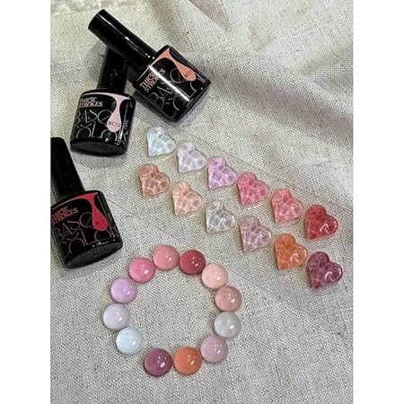 GV468 THR3E STROKES Gel Nail Polish LED UV Gel Soak Off Clear Nude Pink French Manicure Light Pink Jelly Nail GelPolish Varnish Curing Requires 1pcs 7.5ml for Home Salon Nail Art DIY