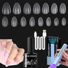 GV471 THR3E STROKES Gel Nail Kit Easy Nail Extension Set With 100Pcs Shaped Tips 6 in 1 Nail Glue Base Gel and Innovative Led Lamp Easy Funny Diy Nail Tips Art Decoration at Home Gift for Women (P4 GEL X KIT)