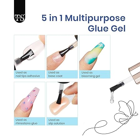 GV477 THR3E STROKES Gel Extension Kit for UV Nail Art - Easy DIY Tips Decoration at Home - Gift for Women (GEL X HALF MATTE KIT A112)