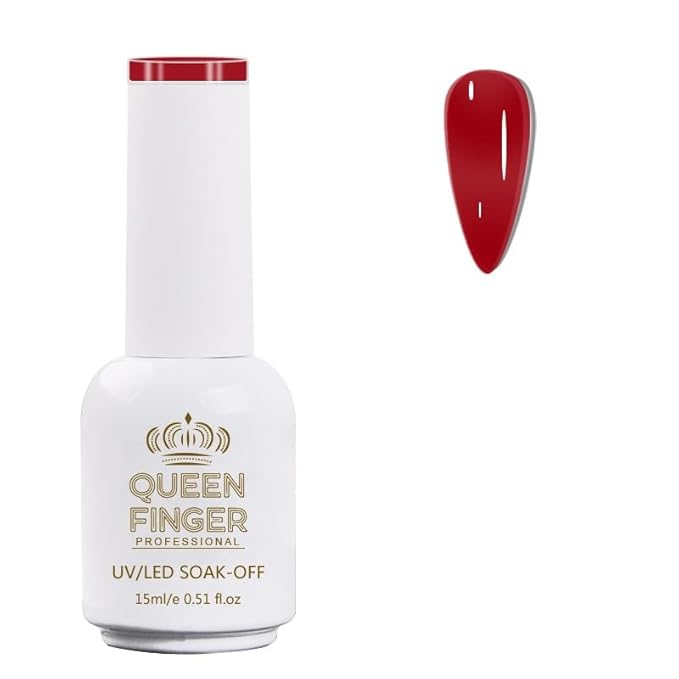GV478 QUEENFINGER Gel Nail Polish 1 Pcs 15ml Soak Off Spring Gel Polish Nail Art Manicure Salon DIY Gel Nail Design Decoration at Home Uv Nail Lamp Needed (1-100)