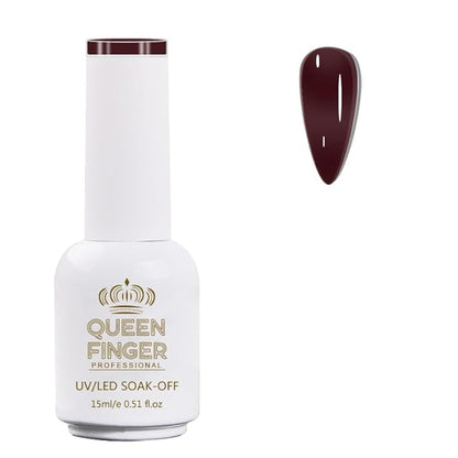 GV478 QUEENFINGER Gel Nail Polish 1 Pcs 15ml Soak Off Spring Gel Polish Nail Art Manicure Salon DIY Gel Nail Design Decoration at Home Uv Nail Lamp Needed (1-100)