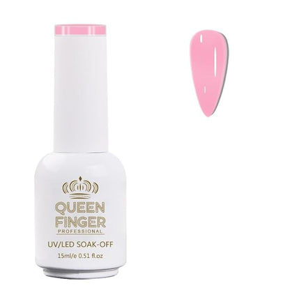 GV478 QUEENFINGER Gel Nail Polish 1 Pcs 15ml Soak Off Spring Gel Polish Nail Art Manicure Salon DIY Gel Nail Design Decoration at Home Uv Nail Lamp Needed (1-100)