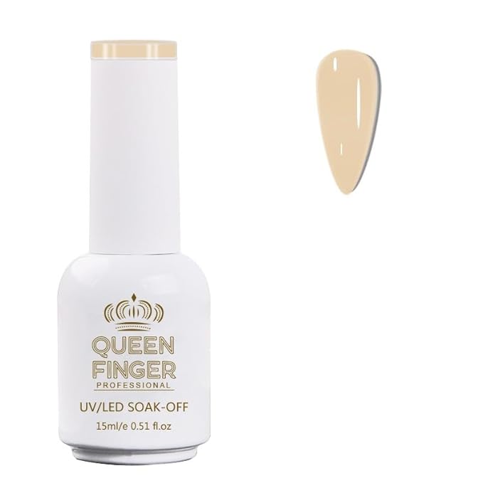 GV484 QUEENFINGER Gel Nail Polish 1 Pcs 15ml Soak Off Spring Gel Polish Nail Art Manicure Salon DIY Gel Nail Design Decoration at Home Uv Nail Lamp Needed (101-143)
