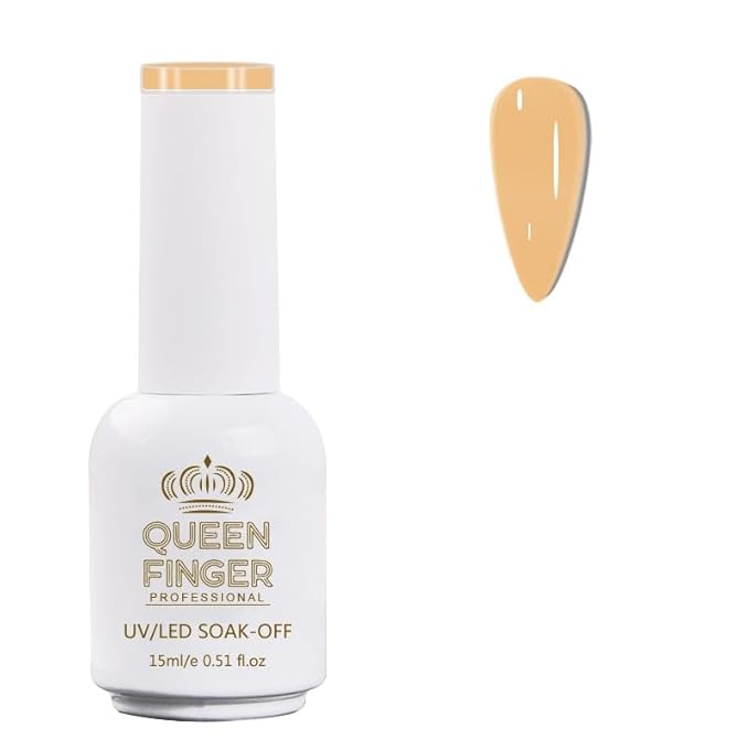 GV484 QUEENFINGER Gel Nail Polish 1 Pcs 15ml Soak Off Spring Gel Polish Nail Art Manicure Salon DIY Gel Nail Design Decoration at Home Uv Nail Lamp Needed (101-143)