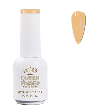 GV484 QUEENFINGER Gel Nail Polish 1 Pcs 15ml Soak Off Spring Gel Polish Nail Art Manicure Salon DIY Gel Nail Design Decoration at Home Uv Nail Lamp Needed (101-143)