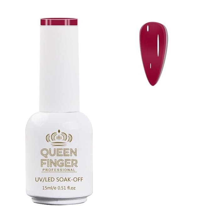 GV478 QUEENFINGER Gel Nail Polish 1 Pcs 15ml Soak Off Spring Gel Polish Nail Art Manicure Salon DIY Gel Nail Design Decoration at Home Uv Nail Lamp Needed (1-100)