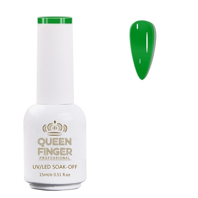 GV478 QUEENFINGER Gel Nail Polish 1 Pcs 15ml Soak Off Spring Gel Polish Nail Art Manicure Salon DIY Gel Nail Design Decoration at Home Uv Nail Lamp Needed (1-100)