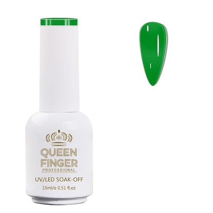 GV478 QUEENFINGER Gel Nail Polish 1 Pcs 15ml Soak Off Spring Gel Polish Nail Art Manicure Salon DIY Gel Nail Design Decoration at Home Uv Nail Lamp Needed (1-100)