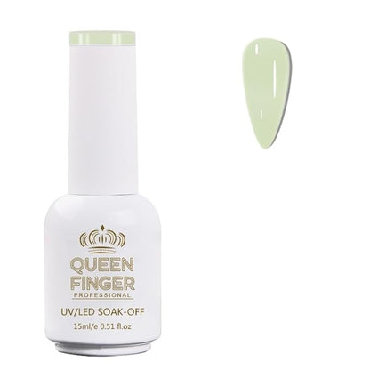 GV478 QUEENFINGER Gel Nail Polish 1 Pcs 15ml Soak Off Spring Gel Polish Nail Art Manicure Salon DIY Gel Nail Design Decoration at Home Uv Nail Lamp Needed (1-100)