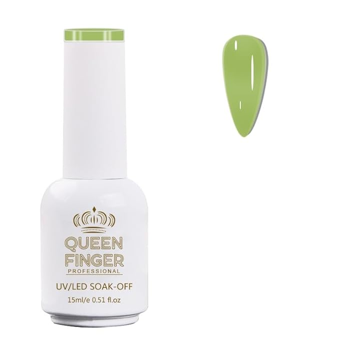 GV478 QUEENFINGER Gel Nail Polish 1 Pcs 15ml Soak Off Spring Gel Polish Nail Art Manicure Salon DIY Gel Nail Design Decoration at Home Uv Nail Lamp Needed (1-100)