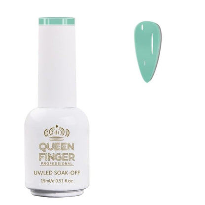 GV478 QUEENFINGER Gel Nail Polish 1 Pcs 15ml Soak Off Spring Gel Polish Nail Art Manicure Salon DIY Gel Nail Design Decoration at Home Uv Nail Lamp Needed (1-100)