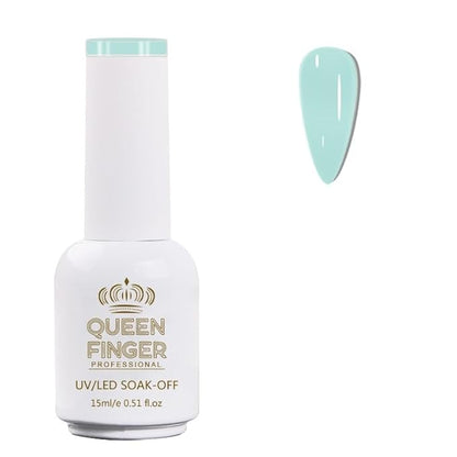 GV478 QUEENFINGER Gel Nail Polish 1 Pcs 15ml Soak Off Spring Gel Polish Nail Art Manicure Salon DIY Gel Nail Design Decoration at Home Uv Nail Lamp Needed (1-100)