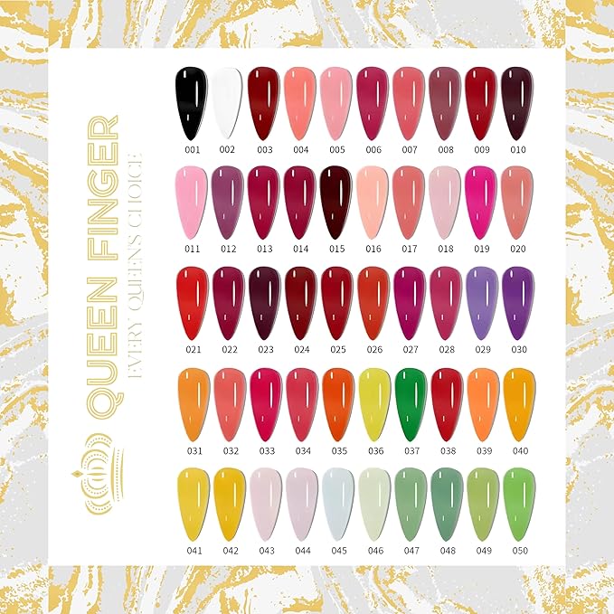 GV478 QUEENFINGER Gel Nail Polish 1 Pcs 15ml Soak Off Spring Gel Polish Nail Art Manicure Salon DIY Gel Nail Design Decoration at Home Uv Nail Lamp Needed (1-100)