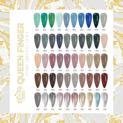 GV478 QUEENFINGER Gel Nail Polish 1 Pcs 15ml Soak Off Spring Gel Polish Nail Art Manicure Salon DIY Gel Nail Design Decoration at Home Uv Nail Lamp Needed (1-100)