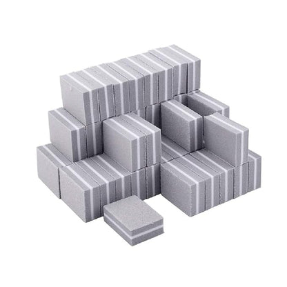 GV481 THR3E STROKES 50 Pcs Mini Buffers for Nails 180/100 Grit Buffer for Acrylic Nails, Blue, 100/180 Grit