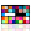 GV490 THR3E STROKES 36 Colours Oil Based Face Body Painting Kit Halloween Face Makeup, Black & White Body Costume Party Painting Makeup Palette Hypoallergenic Neon Pigmented Body Paints for Special Effects Costume Cosplay Makeup (36BP)