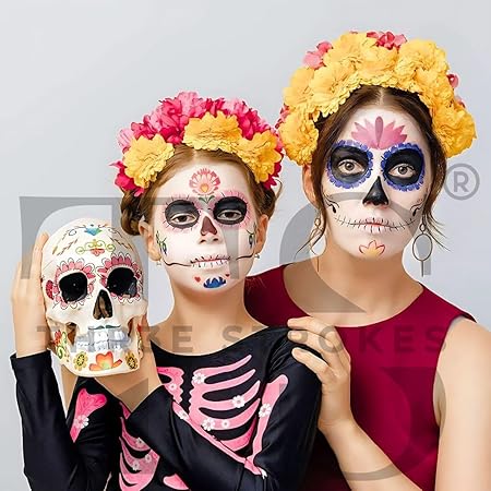 GV490 THR3E STROKES 36 Colours Oil Based Face Body Painting Kit Halloween Face Makeup, Black & White Body Costume Party Painting Makeup Palette Hypoallergenic Neon Pigmented Body Paints for Special Effects Costume Cosplay Makeup (36BP)