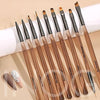 GV498 INOG 9Pcs Nail Art Brushes,Nail Art Tool Set, Nail Dotting Tools, Nail Art Design Brushes for Gel Polish, Nail Polish Brushes&Clean Up Brushes, 3D Nail Art Decorations Brush for DIY Manicure