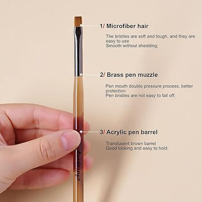 GV498 INOG 9Pcs Nail Art Brushes,Nail Art Tool Set, Nail Dotting Tools, Nail Art Design Brushes for Gel Polish, Nail Polish Brushes&Clean Up Brushes, 3D Nail Art Decorations Brush for DIY Manicure
