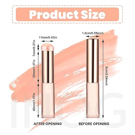 GV499 INOG 2pcs Silicone LipBrush SiliconeLip Applicator with Cap Elastic Silicone Lip Balm Applicatorr Reusable LipMask Applicator Lips Smudge Brush for Lipstick LipGloss LipTint Lip Mask LipMakeup Brush (Black)