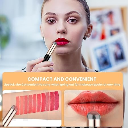 GV499 INOG 2pcs Silicone LipBrush SiliconeLip Applicator with Cap Elastic Silicone Lip Balm Applicatorr Reusable LipMask Applicator Lips Smudge Brush for Lipstick LipGloss LipTint Lip Mask LipMakeup Brush (Black)