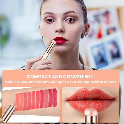 GV499 INOG 2pcs Silicone LipBrush SiliconeLip Applicator with Cap Elastic Silicone Lip Balm Applicatorr Reusable LipMask Applicator Lips Smudge Brush for Lipstick LipGloss LipTint Lip Mask LipMakeup Brush (Black)