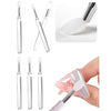 GV503 INOG Silicone Nail Art Brushes 6pcs Reusable Nail Brushes for Nail Art Silicone Nail Brush Chrome Glitter Mirror Powder Pigment Applicator Sticks Lipstick Eyeshadow Brush Makeup Brushes Nail Art Tools