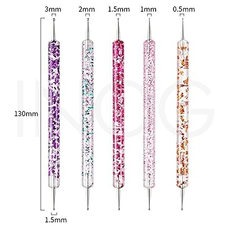 GV505 INOG 31pcs Nail Art Brushes,Nail Art Tool Set,Nail Dotting Tools,Nail Dust Brush,Striping Nail Art Brushes for Long Lines,Nail Drawing Pen For Nail Design.