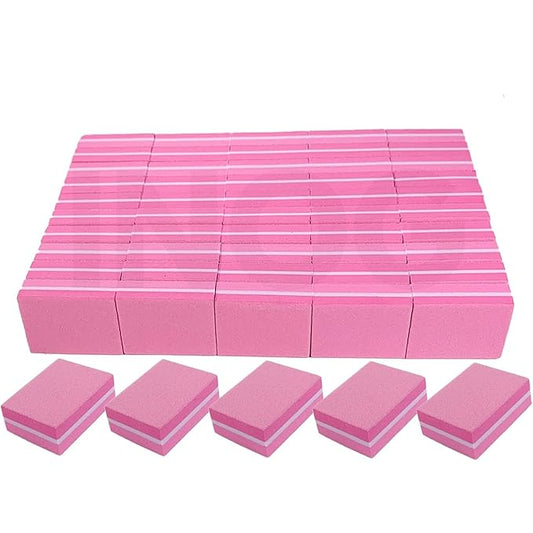 GV520 NOG Nail Buffers (50 Pack), Mini Buffer Block Nail File for Acrylic Nails and Natural Nails, 100/180 Grit Nail Buffer Block Bulk Buffing Blocks for Nail Buff Professional Manicure File Blocks Set