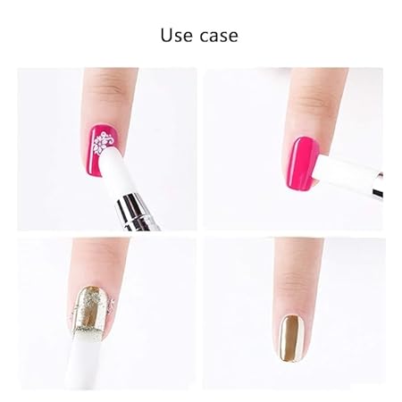 GV521 INOG 5Pcs Silicone Brush For Nail Art Silicone Tools For Nails Silicone Rhinestone Nail Polish Carving Pen Silicone Head Nail Art Brushes