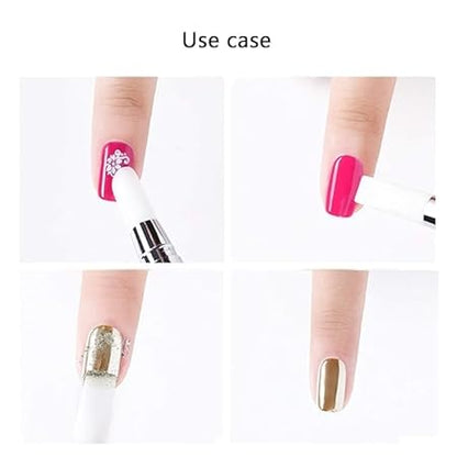 GV521 INOG 5Pcs Silicone Brush For Nail Art Silicone Tools For Nails Silicone Rhinestone Nail Polish Carving Pen Silicone Head Nail Art Brushes