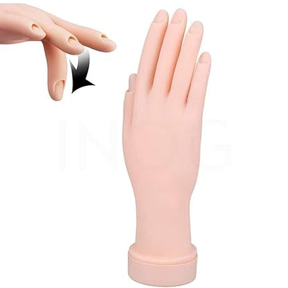 GV523 INOG Nail Training Hand Flexible Soft Practice Plastic Mannequin Hand Nail Art Trainer Manicure Practice Hand Tool
