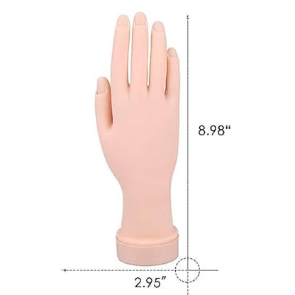 GV523 INOG Nail Training Hand Flexible Soft Practice Plastic Mannequin Hand Nail Art Trainer Manicure Practice Hand Tool