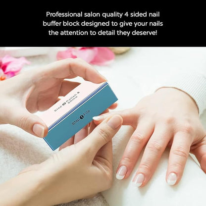 GV526 INOG Manicure Nail File Kit – 1 Pcs Double Sided Nail File, 4- Step Buffing Block, 7 Way NailFile and Buffers, 2 Pcs Cuticle Clipper & Pusher 1 Dusting Brush, Complete Nail Kit with Buffer for Salon Nail Art