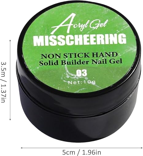 GV536 INOG Solid Builder Gel for Nails, Aurora Shimmer Hard Gel for Extension, Non-Sticky Hand 3D Carving Sculpture Gel With Silicone Pen Decoration Mold for DIY Art Home Salon (Aurora Green)