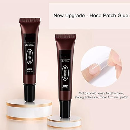 GV538 INOG Gel Nail Glue - 20ML Solid Gel for Soft Tips, Multifunctional Professional Tools, Strong Adhesive for Rhinestones, Charms and Gems