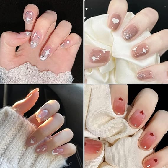 GV544 INOG 10 Sheet(240Pcs)Double-Sided Nail Tab Self-Adhesive Sticker, False Nail Glue Jelly Gel Tape Adhesive Tabs Nail Glue Transparent Flexible Adhesive Fake Nails Tabs Sticker, 11 Cm, 5 Cm