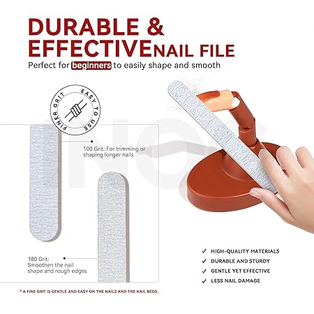 GV570 INOG Nail Practice Finger for Acrylic Nails Kit: Adjustable Nail Practice Hand Fake Mannequin Training Finger Replaceable Nail Tips Nail Art Brush Tools Kit Beginner Home DIY