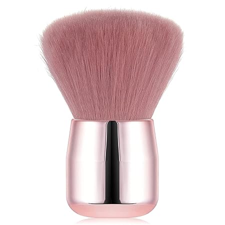 GV571 INOG Nail Art Dust Powder Remover Brush, Nail Art Dust Cleaner Brush, Soft Kabuki Cleaner Brush for Makeup(Pink)