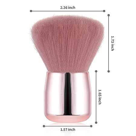 GV571 INOG Nail Art Dust Powder Remover Brush, Nail Art Dust Cleaner Brush, Soft Kabuki Cleaner Brush for Makeup(Pink)