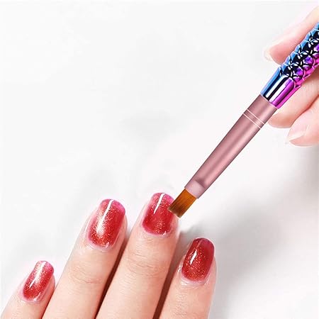 GV573 INOG 5Pcs Acrylic Nail Art Brush Set Mermaid Handle Nail Flower Painting Pen Nail Gradient Brushes UV Gel Builder Manicure DIY Tools