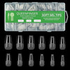 GV581 QUEENFINGER Gel X Nail Tips, Soft Gel Full Cover Clear Acrylic Nail Extensions for Manicure Nail Art Salon or Home DIY Use Medium Length ( 600PCS)