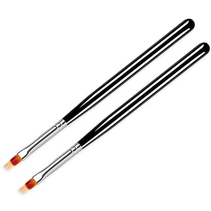 GV709 THR3E STROKES 2 Pc Nail Ombre Brush Pro Nail Art Tools, UV Gel Nail Art Painting Brush With Wood Handle