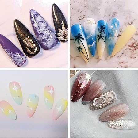 GV709 THR3E STROKES 2 Pc Nail Ombre Brush Pro Nail Art Tools, UV Gel Nail Art Painting Brush With Wood Handle