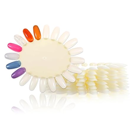 GV710 THR3E STROKES Nail Tips Display Board for Nail Art Design Pattern Practice and Swatch Nail Polish Colors 10pcs(owal)