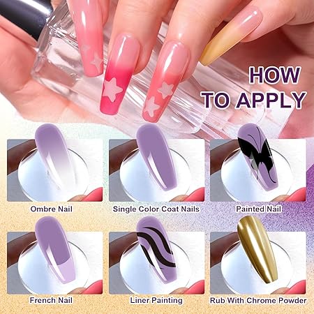 GV743 THR3E STROKES Solid Cream GelPolish Set, 9 Colors Pudding Gel Nail Polish Palette with Nail Brush, Nude Pink Orange Red Solid Gel Polish Nail Art Kit Soak Off Portable Gift for Girls/Friend DIY Home (A)