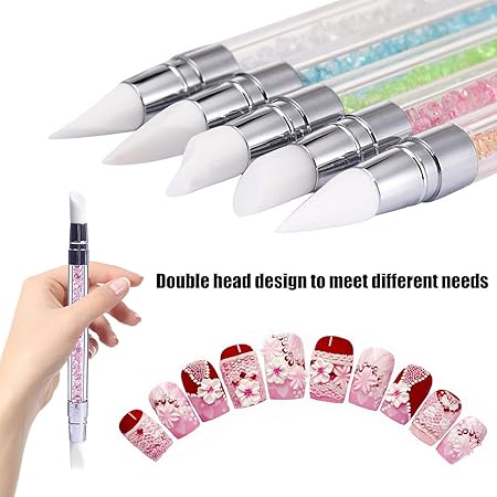 GV779 THR3E STROKES 28-Piece Professional Nail Art Tool Set with Brushes, Dotting Pens, Liner Brushes, Silicone Sculpture Pens, Multicolored