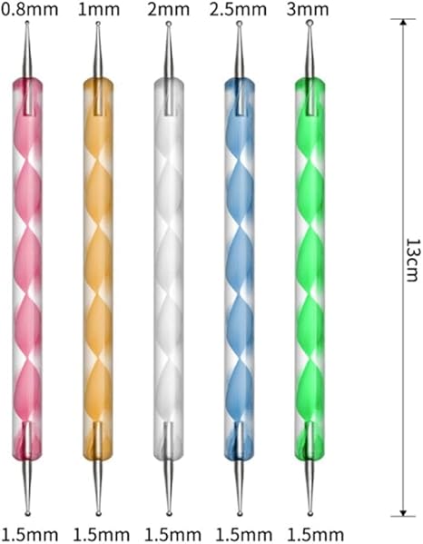 GV779 THR3E STROKES 28-Piece Professional Nail Art Tool Set with Brushes, Dotting Pens, Liner Brushes, Silicone Sculpture Pens, Multicolored