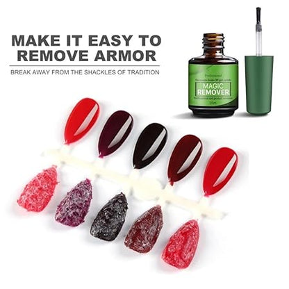 GV780 THR3E STROKES Gel Nail Polish Remover, No Need for Foil, Quick & Easy Polish Remover In 3-5 Minutes, No Need Soaking Or Wrapping Doesn't Hurt Nails-15ml (Set of 3) ( Buffer+Peeler+Cuticle Oil +Acrylic Remover) Accesories Free